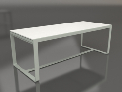 डाइनिंग टेबल 210 (सफेद पॉलीथीन, सीमेंट ग्रे)