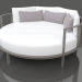 3D modeli Rahatlamak için yuvarlak yatak (Kuvars grisi) - önizleme