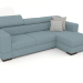 3d model Fabio sofa with ottoman (Beretta 14) - preview