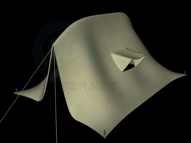 3D modeli çadır - önizleme