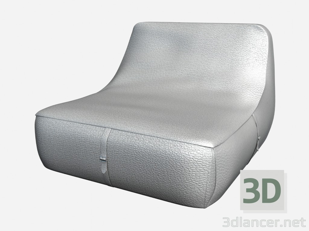 3d model Leather daybed Art Deco Olivieri - preview