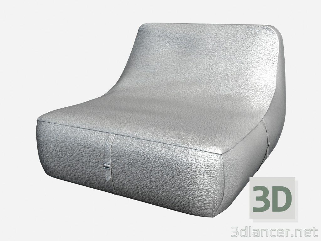 3D modeli Deri daybed Art Deco Olivieri - önizleme