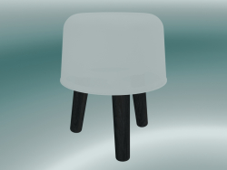 टेबल लैम्प मिल्क (NA1, Ø20cm, H 25cm, ब्लैक लैक्क्वर्ड)