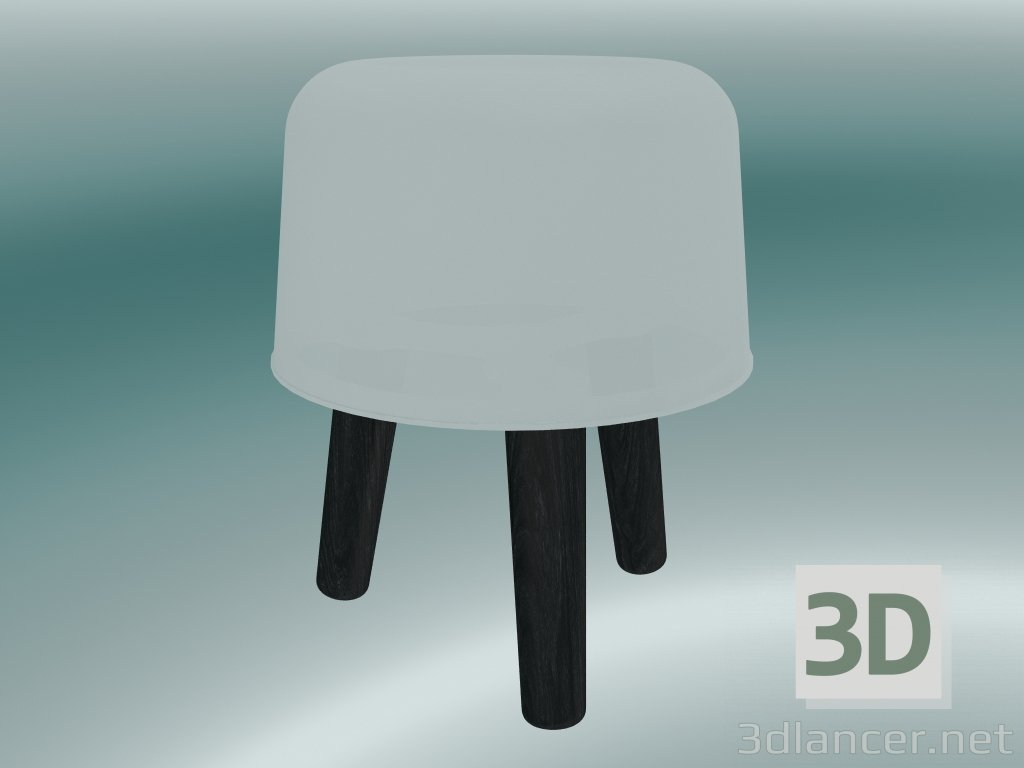 modello 3D Lampada da tavolo Milk (NA1, Ø20cm, H 25cm, laccato nero) - anteprima