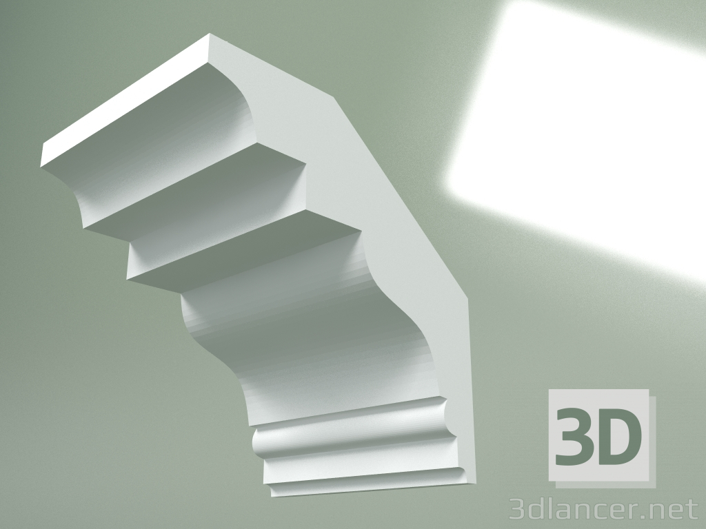 3D modeli Alçı korniş (tavan kaidesi) KT406 - önizleme
