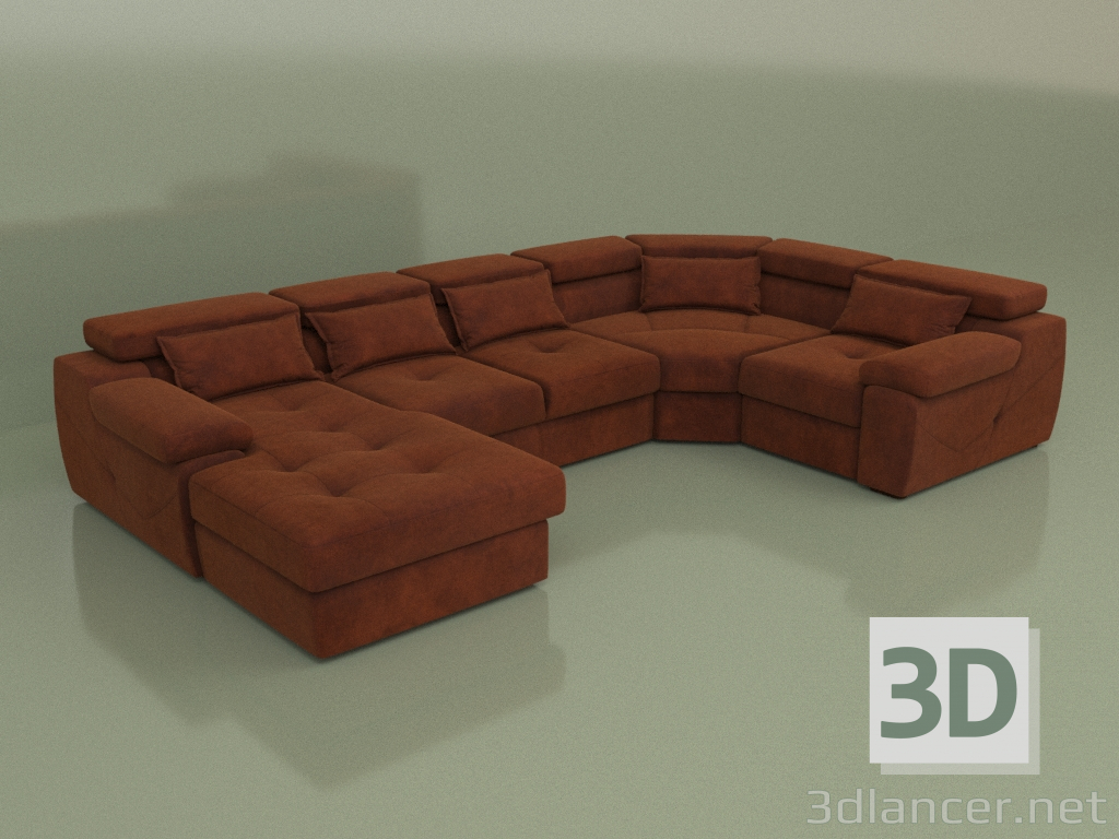 modello 3D Ruan divano 1 - anteprima