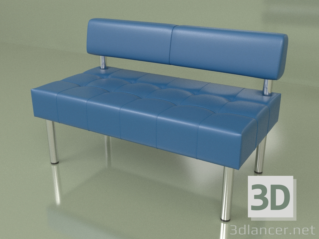 modello 3D Sezione doppia Business (pelle blu) - anteprima