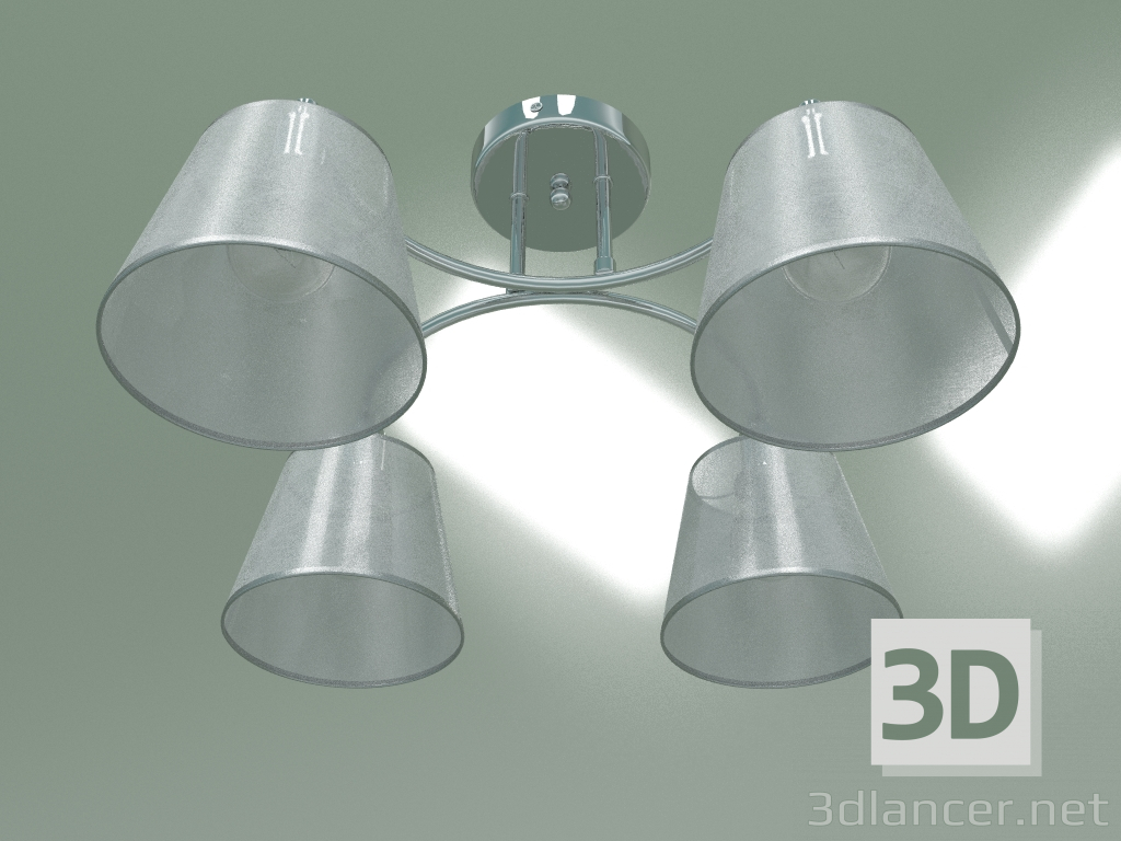 modello 3D Lampadario a soffitto 60094-4 (cromo) - anteprima