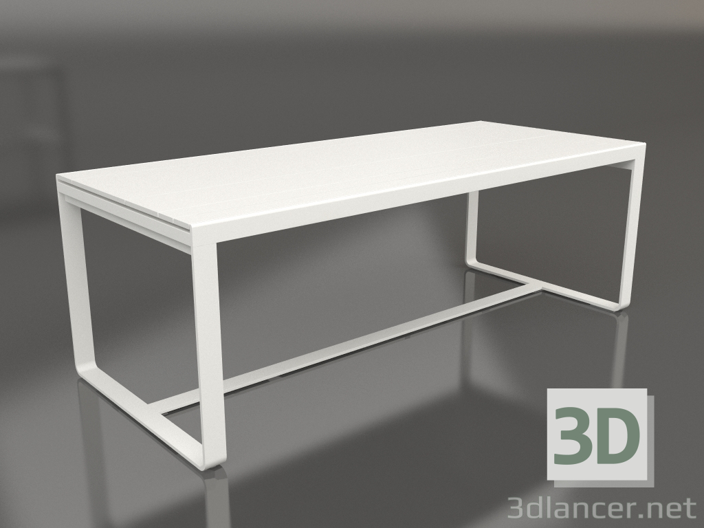 modello 3D Tavolo da pranzo 210 (Polietilene bianco, Grigio agata) - anteprima