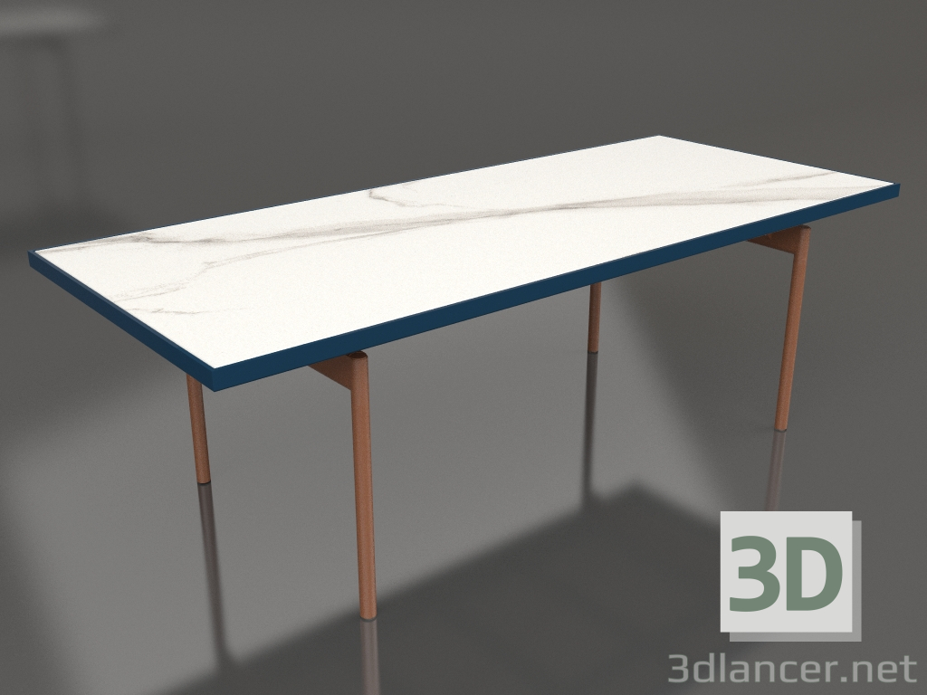 modello 3D Tavolo da pranzo (Grigio blu, DEKTON Aura) - anteprima