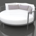 3D Modell Rundes Bett zum Entspannen (Anthrazit) - Vorschau