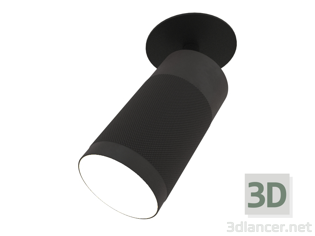 3D modeli Gömme tavan lambası Patrone (siyah) - önizleme