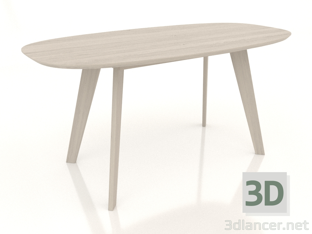 modello 3D Tavolo da pranzo 1600x800 mm (bianco RAL 9010) - anteprima