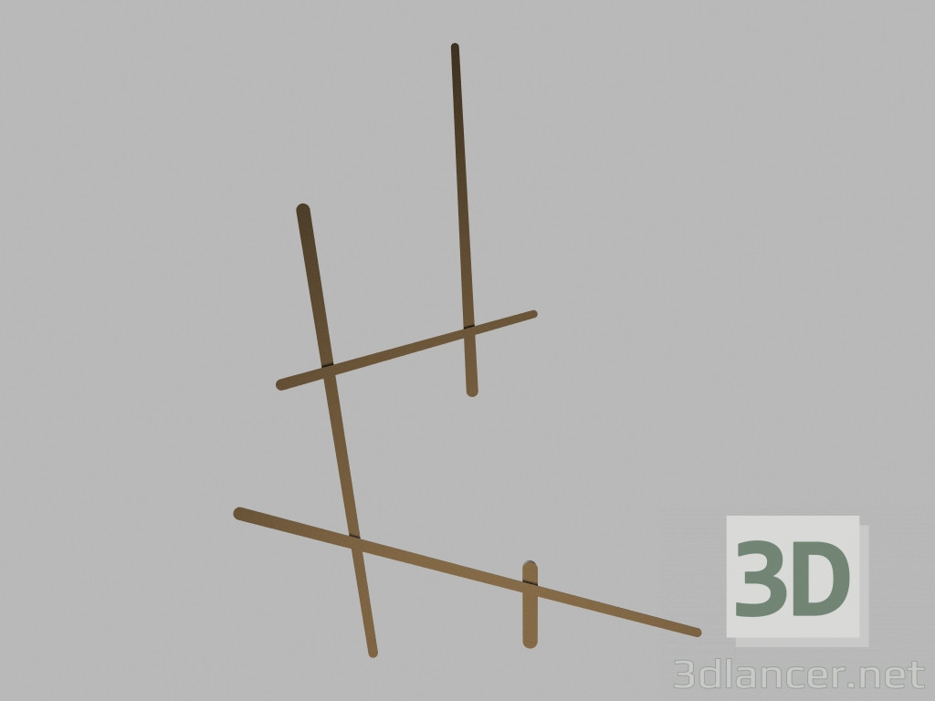 3d model Lámpara de pared de 1705 (d) - vista previa