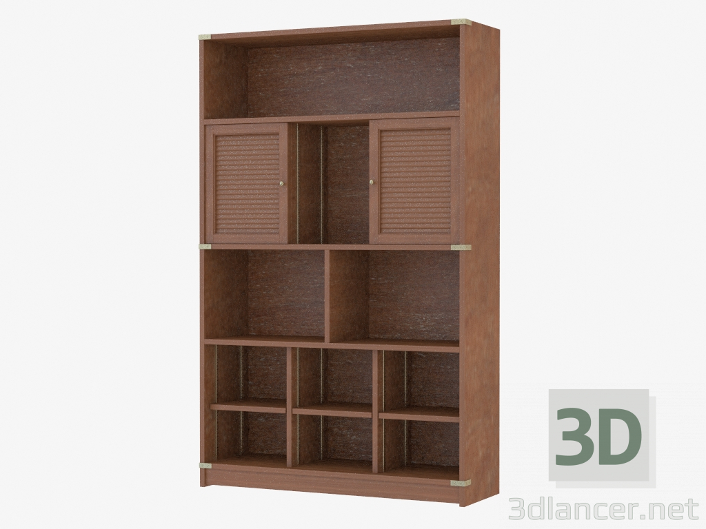 3d model Gran armario con estanterías abiertas - vista previa