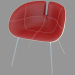 modèle 3D Chaise rembourrée en cuir - preview