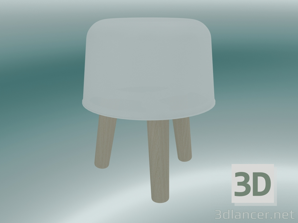modello 3D Lampada da tavolo Latte (NA1, Ø20cm, H 25cm, Frassino naturale) - anteprima