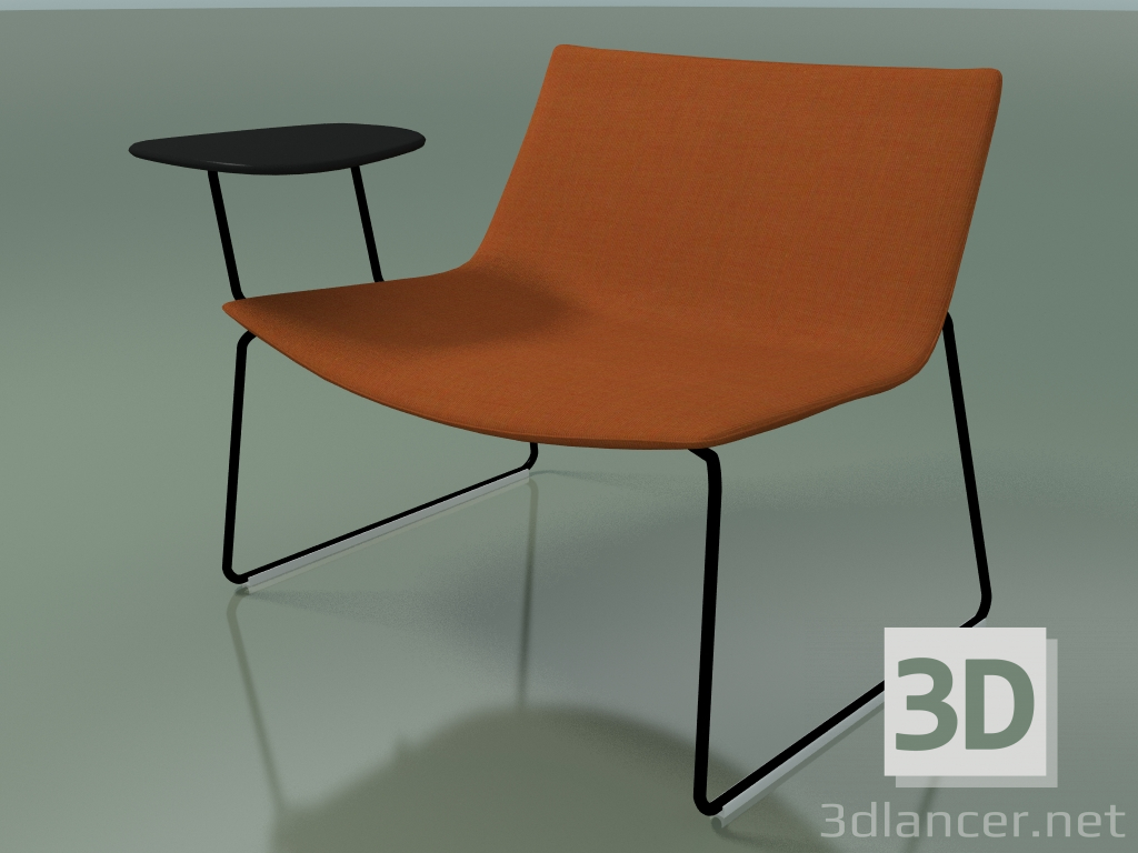 3D Modell Liegestuhl 2033 (auf einem Schlitten, mit Tisch, V39) - Vorschau