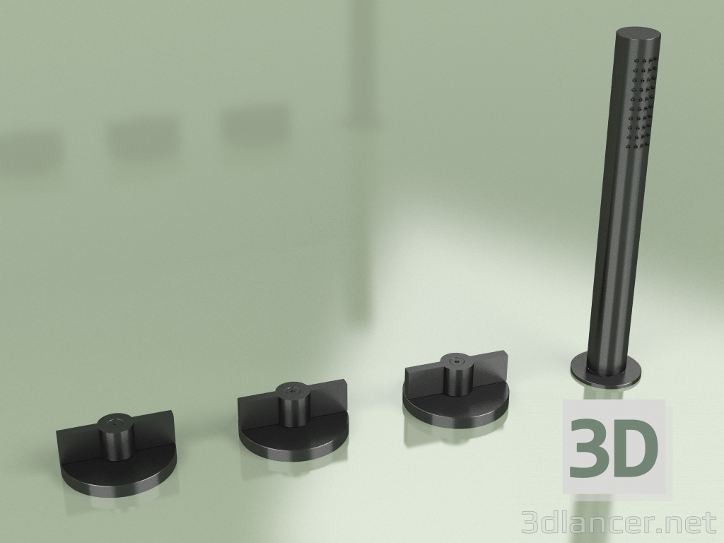 modèle 3D Mitigeur deux trous et mitigeur hydro-progressif avec douchette (19 99, ON) - preview
