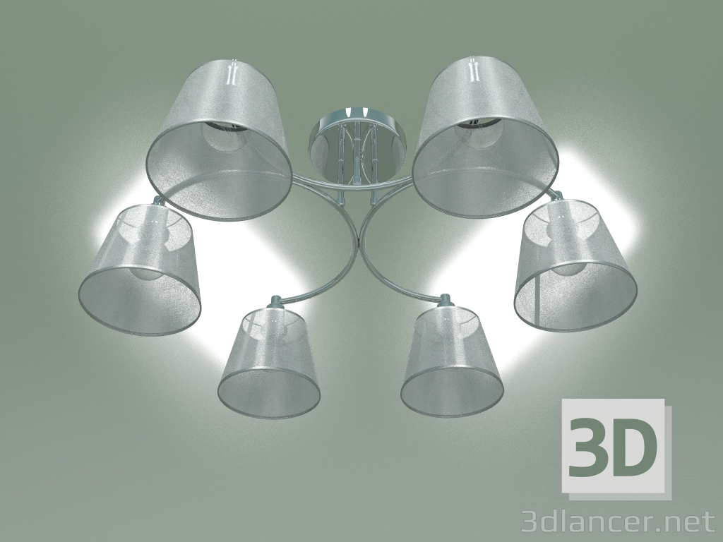modello 3D Lampadario a soffitto 60094-6 (cromo) - anteprima