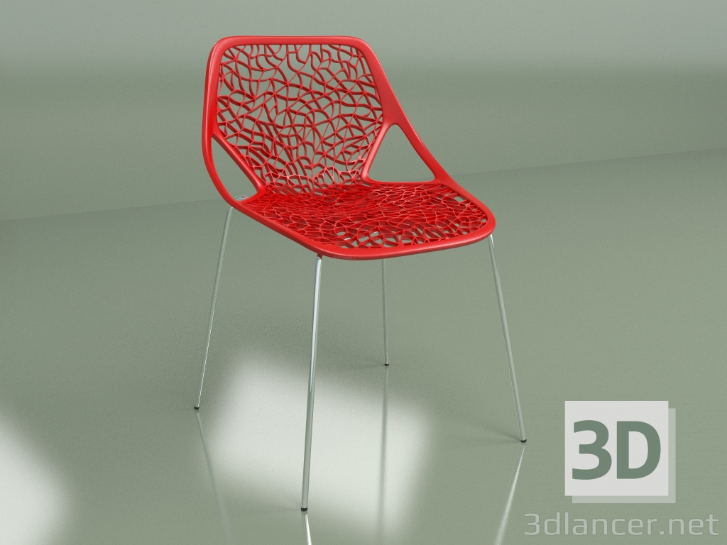 modello 3D Sedia Caprice 2 (rossa) - anteprima