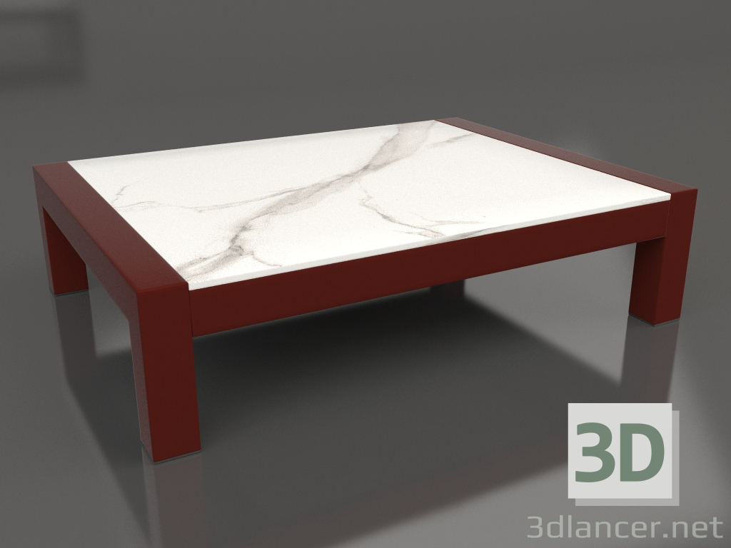 3d model Coffee table (Wine red, DEKTON Aura) - preview