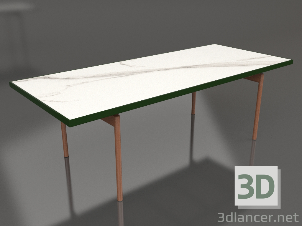 modello 3D Tavolo da pranzo (Verde bottiglia, DEKTON Aura) - anteprima