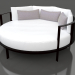 3d model Cama redonda para relax (Negro) - vista previa