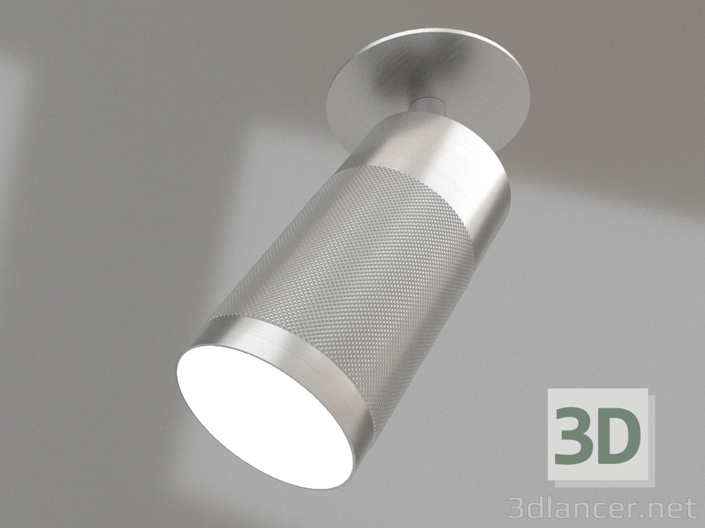 3D modeli Gömme tavan lambası Patrone (nikel kaplama pirinç) - önizleme