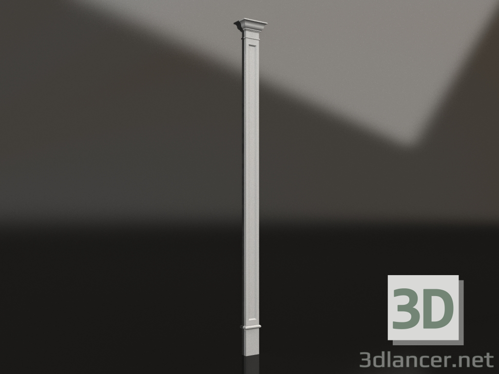 3d model Pilastra de pared de yeso PS 010 (ancho del tronco 150 mm, H=2900 mm) - vista previa