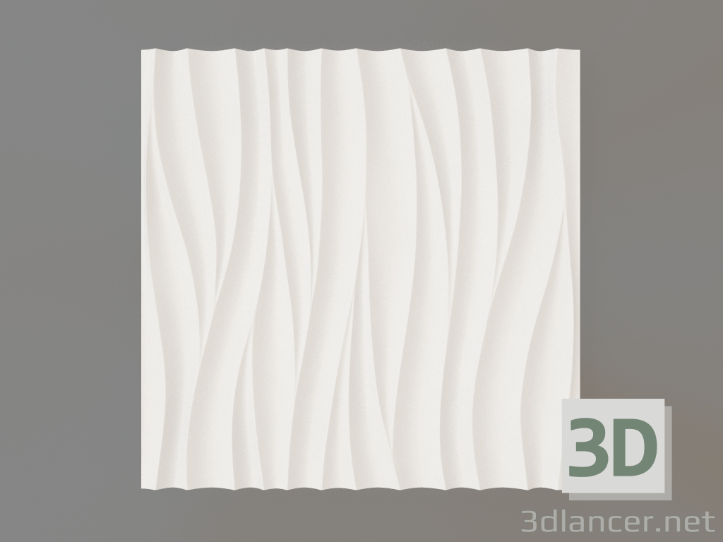 Modelo 3d Painel 3D de gesso ALAMAK - preview