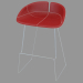 3d model Bar stool on a metal frame - preview