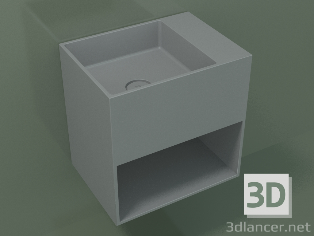 3D modeli Duvara monte lavabo Giorno (06UN23101, Silver Grey C35, L 48, P 36, H 48 cm) - önizleme