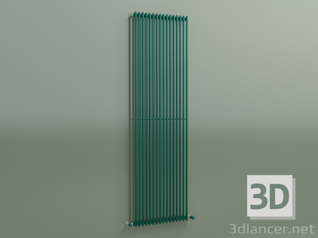 3d модель Радиатор вертикальный ARPA 1 (1820 16EL, опаловый зеленый RAL 6026) – превью