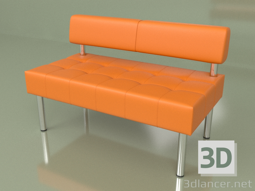 3d модель Секция двухместная Бизнес (Orange leather) – превью