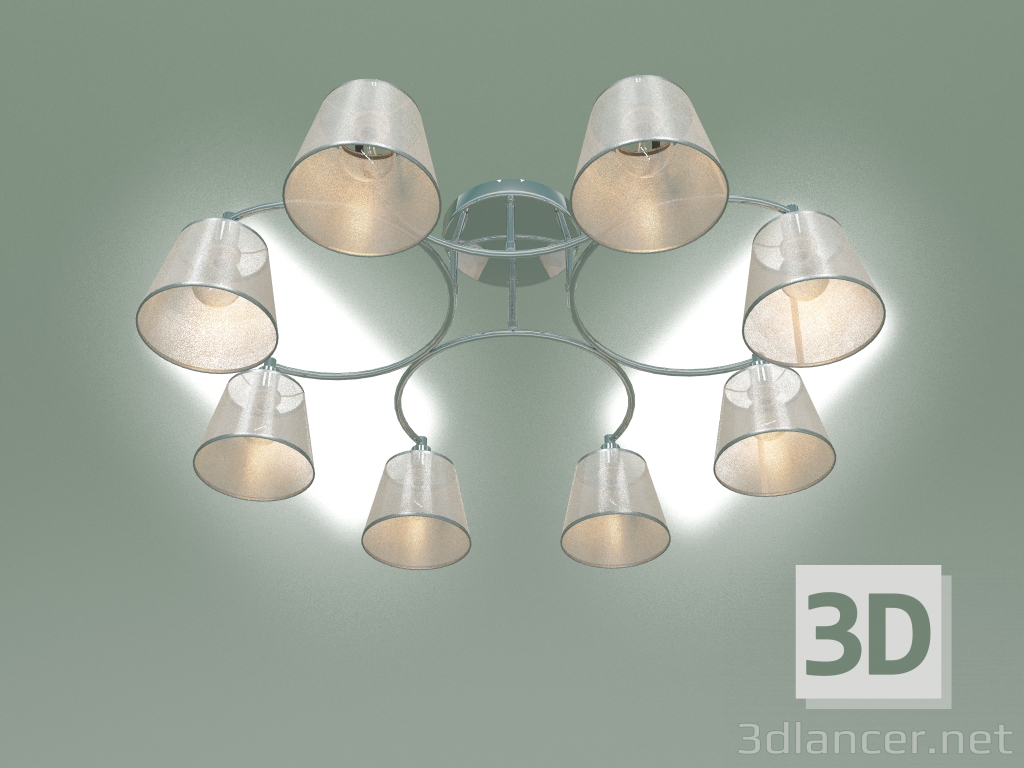 modello 3D Lampadario a soffitto 60094-8 (cromo) - anteprima