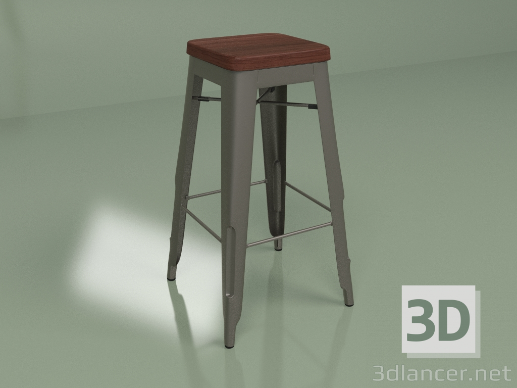 3D modeli Bar taburesi Marais 2 (top bronz) - önizleme