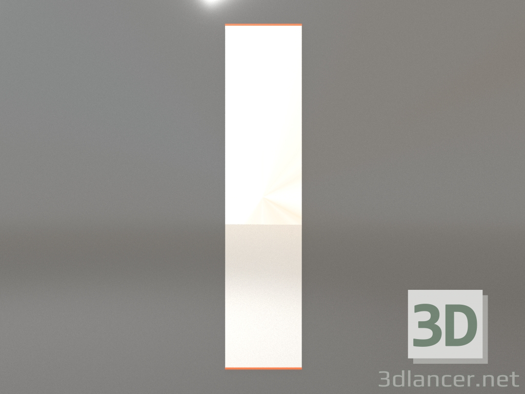 3D Modell Spiegel ZL 01 (400x1800, leuchtend leuchtend orange) - Vorschau