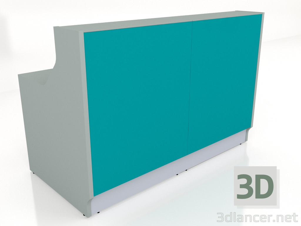 3d model Reception desk Linea LIN15 (1656x824) - preview