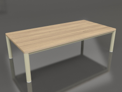 Coffee table 70×140 (Gold, Iroko wood)