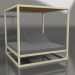 3d model Couch with high fixed slats with a ceiling (Gold) - preview