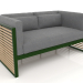 3D modeli İkili kanepe (Şişe yeşili) - önizleme