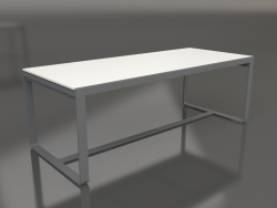डाइनिंग टेबल 210 (सफेद पॉलीथीन, एन्थ्रेसाइट)