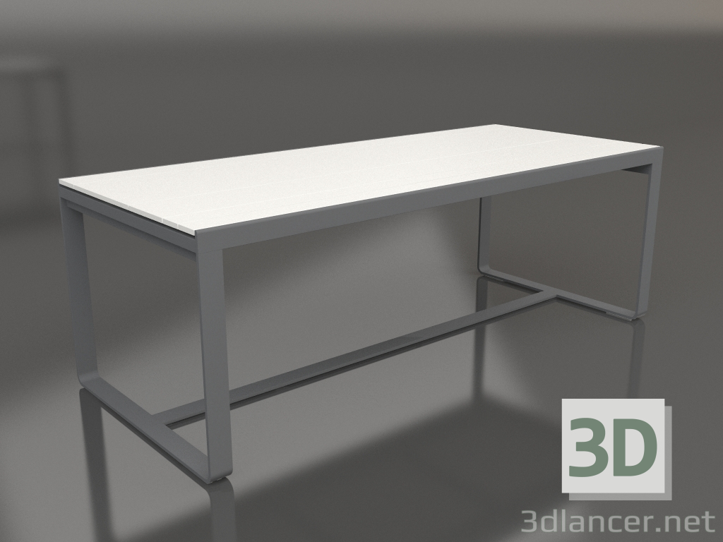 3D Modell Esstisch 210 (Weißes Polyethylen, Anthrazit) - Vorschau