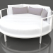 3D Modell Rundes Bett zum Entspannen (Weiß) - Vorschau