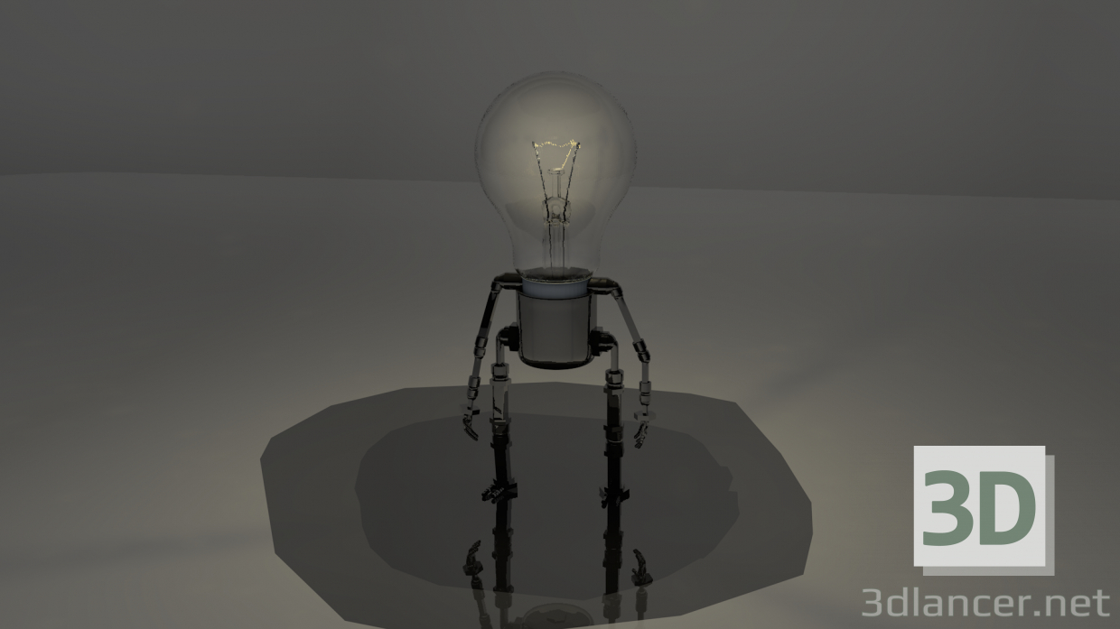 Robot de la lámpara 3D modelo Compro - render
