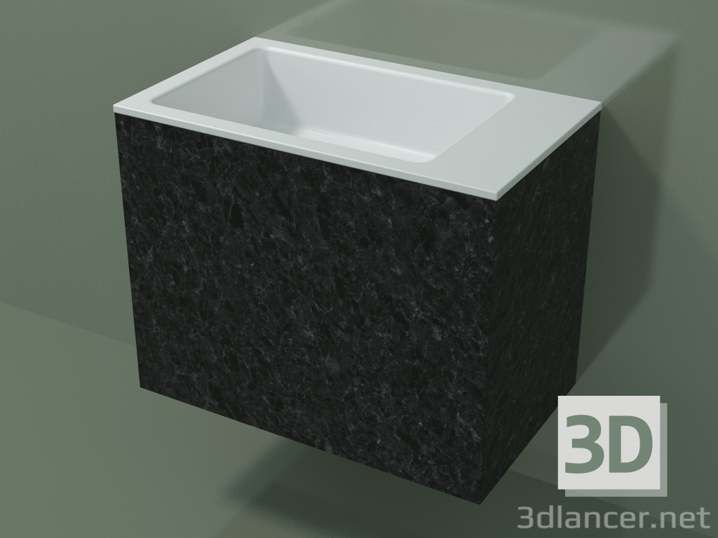 3D modeli Duvara monte lavabo (02R133102, Nero Assoluto M03, L 60, P 36, H 48 cm) - önizleme