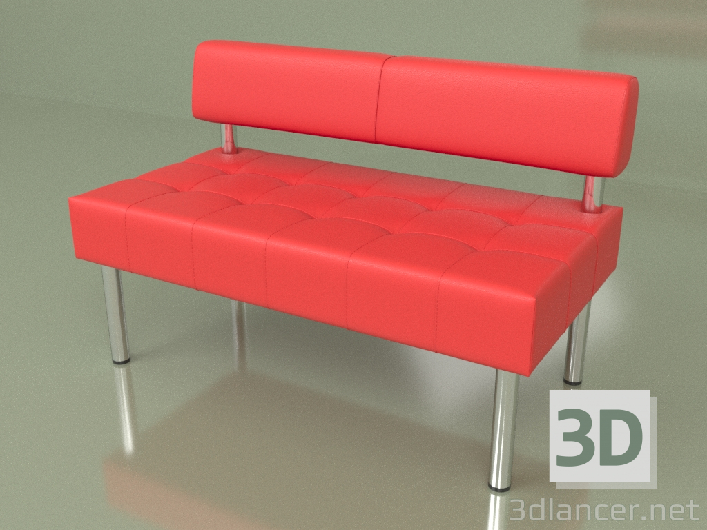 3d модель Секція двомісна Бізнес (Red2 leather) – превью