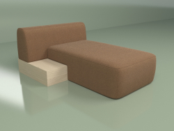 Sedia modulare Cascad Long con cuscino (destra) (2019)