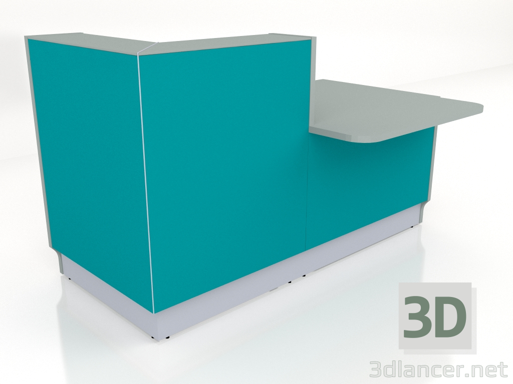 3d model Reception desk Linea LIN29L (1850x1150) - preview